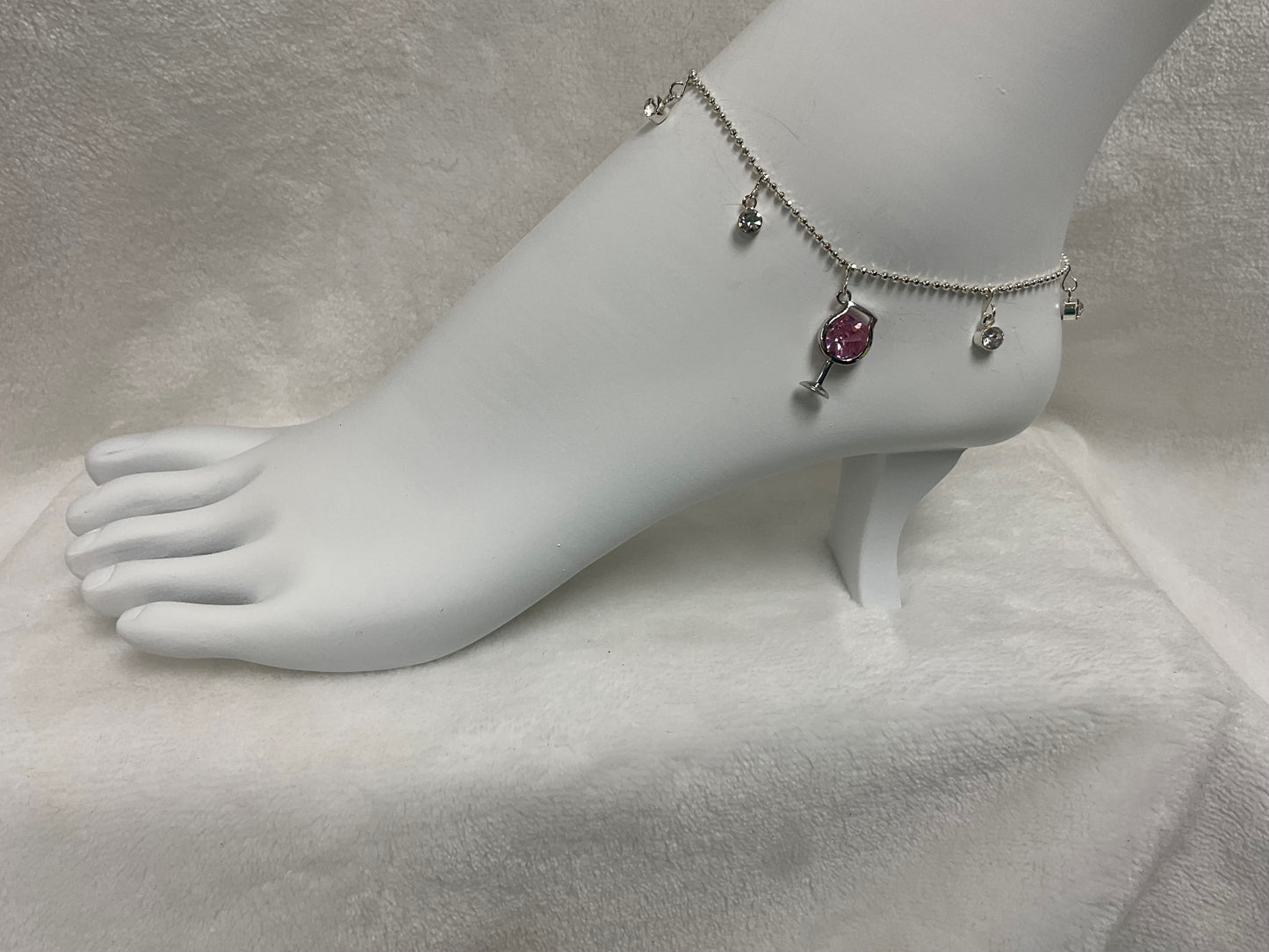 AN62-Grape Wine Glass Adjustable Anklet