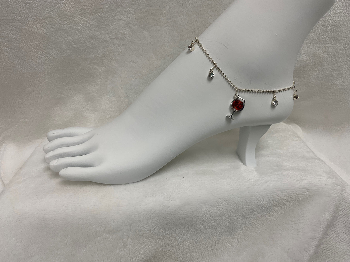 AN62-Grape Wine Glass Adjustable Anklet