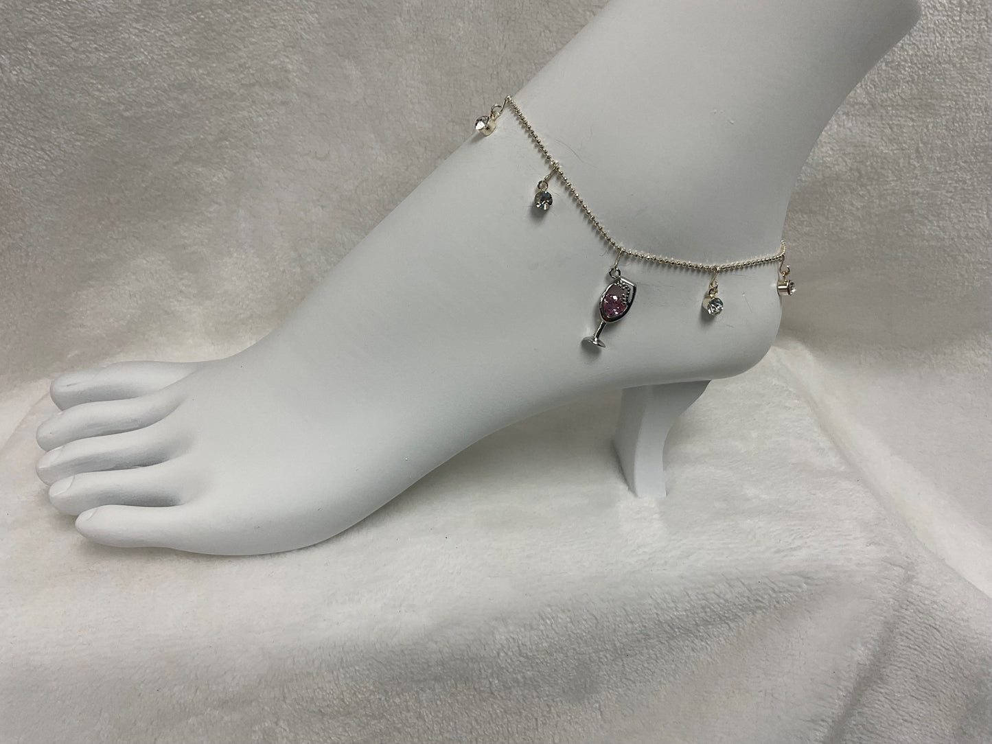 AN64-Sparkling Wine Adjustable Anklet