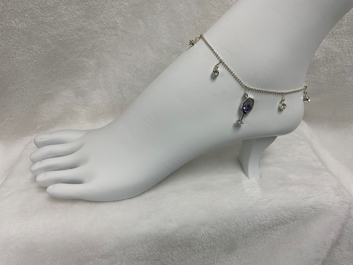 AN64-Sparkling Wine Adjustable Anklet