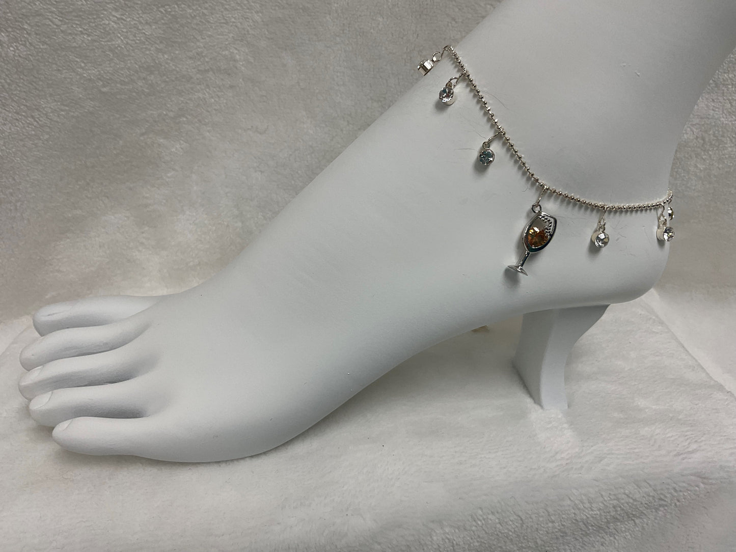 AN64-Sparkling Wine Adjustable Anklet